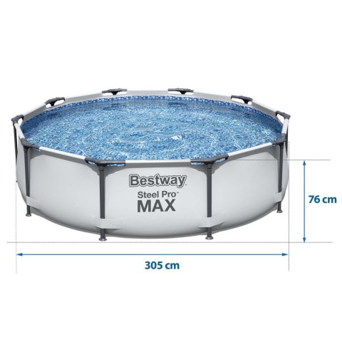 Basen ogrodowy stelażowy 305 x 76 cm zestaw 4w1 Bestway 56406 Basen ogrodowy stelażowy 305 x 76 cm zestaw 4w1 Bestway 56406