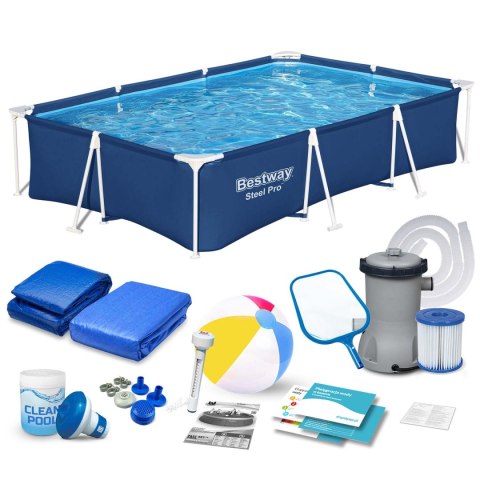 Basen ogrodowy stelażowy 300 x 201 x 66 cm 16w1 Bestway 56404N Basen ogrodowy stelażowy 300 x 201 x 66 cm 16w1 Bestway 56404N