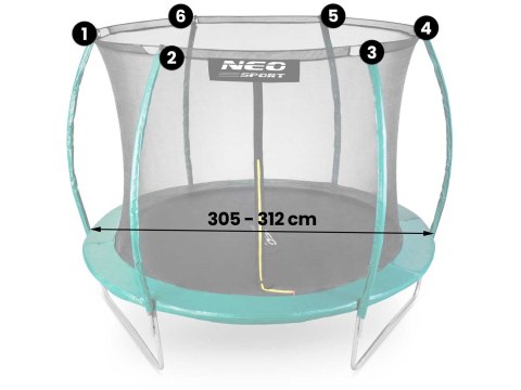 Siatka wewnętrzna do trampolin 312 cm 10ft Neo-Sport