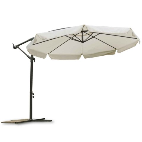 Parasol ogrodowy składany 8 segmentów beżowy 350cm