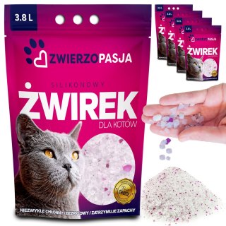 Silikonowy żwirek dla kota ZWIERZOPASJA komplet 5 X 3,8 L