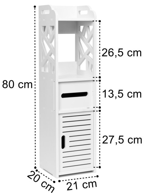 Szafka stojąca do łazienki MALTA biała