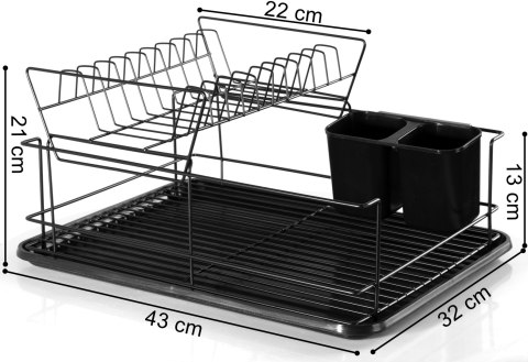 Ociekacz do naczyń suszarka TURFAN czarny