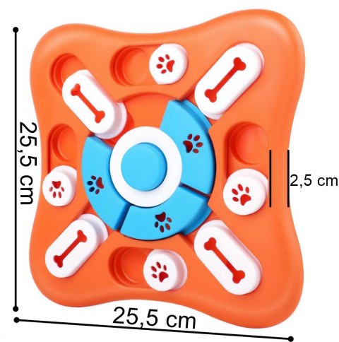 Gra Puzzle zabawka dla psa kota Pongo pomarańczowy