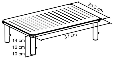 Podstawka pod monitor laptop NANKIN czarna + szuflada