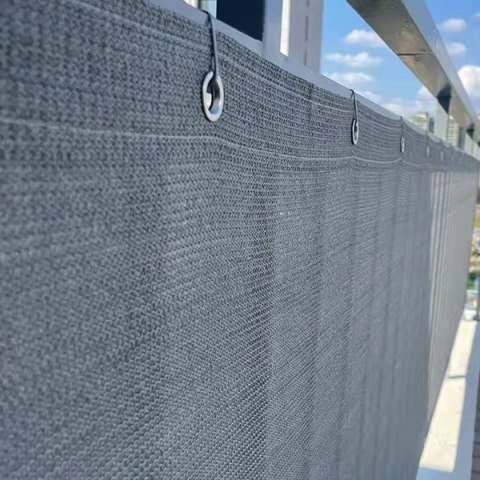 Osłona mata balkonowa szara 1x7 m
