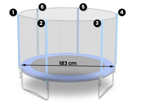 Siatka zewnętrzna do trampolin 183cm 6ft Neo-Sport Siatka zewnętrzna do trampolin 183cm 6ft Neo-Sport