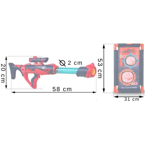 Pistolet na piłki z tarczą Ricokids 772700