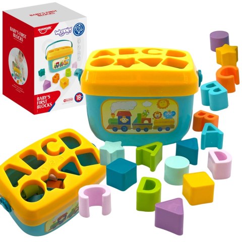 WOOPIE BABY Sorter 2w1 Skrzynka Walizka + Nauka Alfabetu i Kształtów