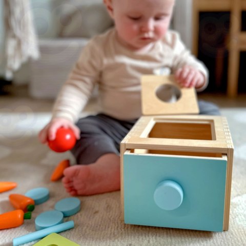 WOOPIE GREEN Drewniana Szuflada Edukacyjna Sorter Montessori