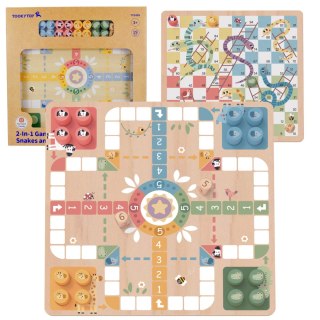 TOOKY TOY Gry Planszowe Logiczne 2w1 Ludo Chińczyk + Uwolnij Zwierzątka