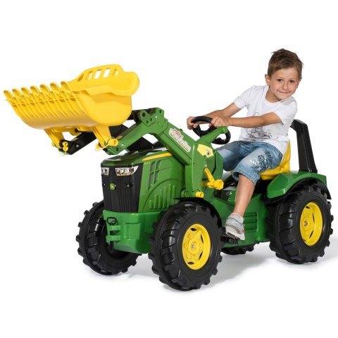 RollyX-Trac Premium John Deere Traktor na Pedały Łyżka Ciche Koła 3-10 Lat do 50kg Rolly Toys - Zielony