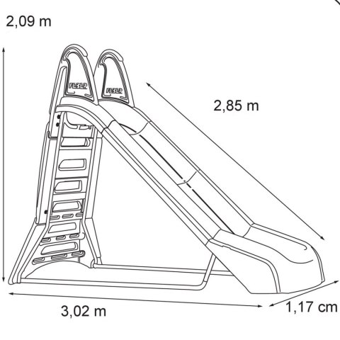 FEBER Wielka Zjeżdżalnia Ogrodowa ze ślizgiem wodnym 285 cm FEBER Wielka Zjeżdżalnia Ogrodowa ze ślizgiem wodnym 285 cm