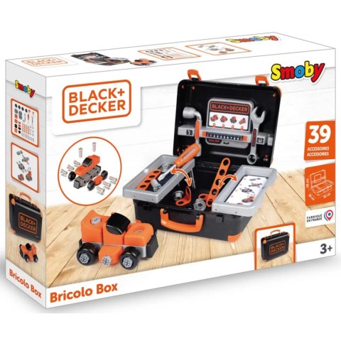 SMOBY Black & Decker Walizka z Narzędziami + Samochód w Częściach