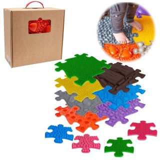 WOOPIE Mata Sensoryczna Ortopedyczna Puzzle 7 el. + 4 małe