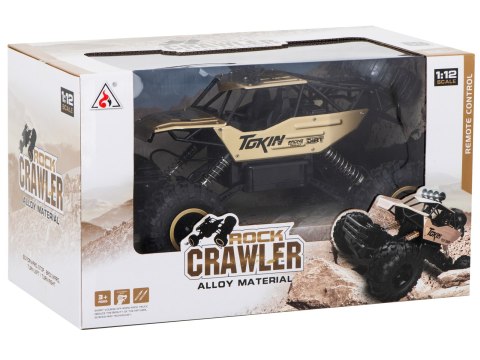 Samochód zdalnie sterowany na pilota RC Rock Crawler 1:12 4WD METAL złoty