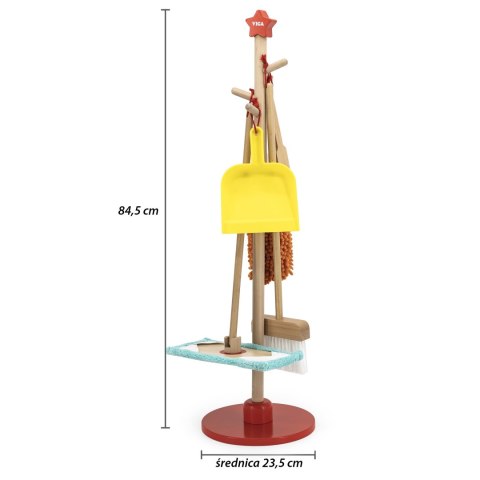VIGA Drewniany Zestaw Narzędzi do Sprzątania 6 el.