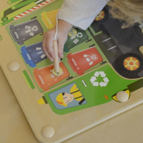 MASTERKIDZ Tablica Magnetyczna Segregowanie Odpadów Ciężarówka do Recyklingu Montessori