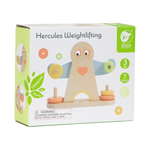 CLASSIC WORLD Edukacyjna Waga Równoważnia Hercules dla Dzieci MONTESSORI 7 el.