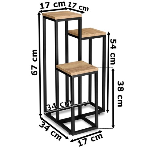 Kwietnik stojący czarny Munir Craft