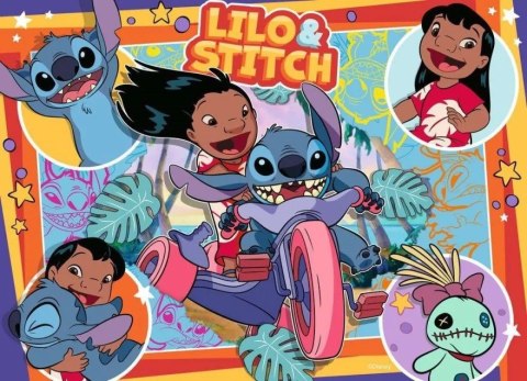 Puzzle 4x100 elementów Disney Stitch