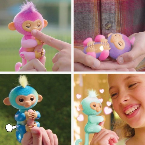 Figurka interaktywna Fingerlings Małpka Niebieska Leo