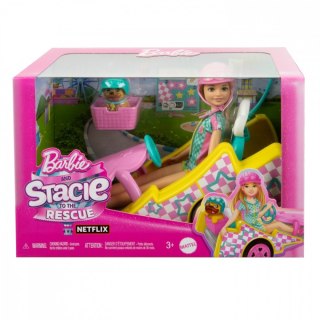 Lalka Barbie Stacie i pojazd filmowy Gokart