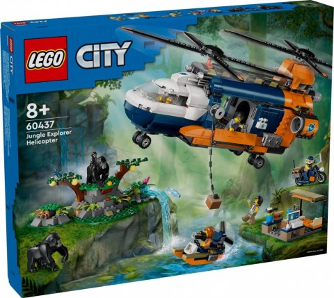 Klocki City 60437 Helikopter badaczy dżungli w bazie