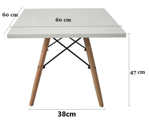 Stolik kawowy kwadratowy CAPRI WOOD 60x60 cm