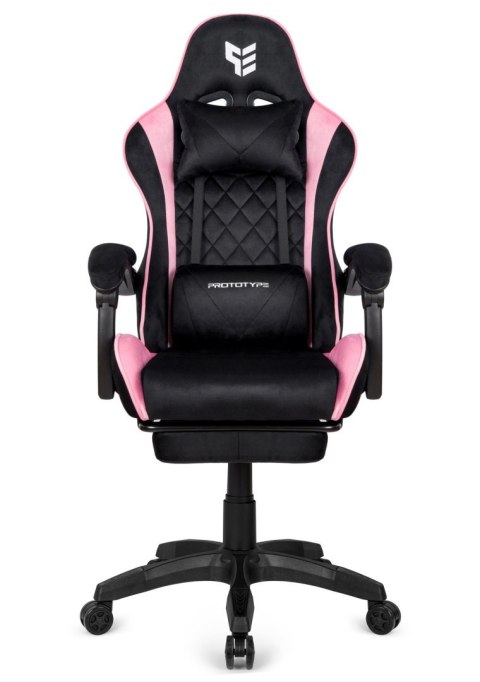 Fotel obrotowy gamingowy HERO POKER PRO PINK ALCANTARA