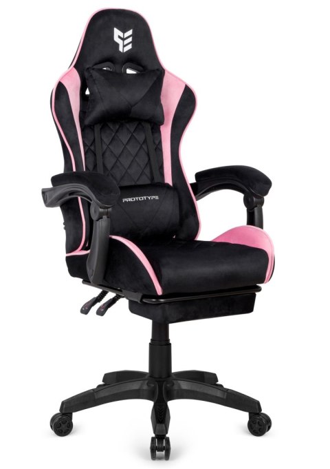 Fotel obrotowy gamingowy HERO POKER PRO PINK ALCANTARA