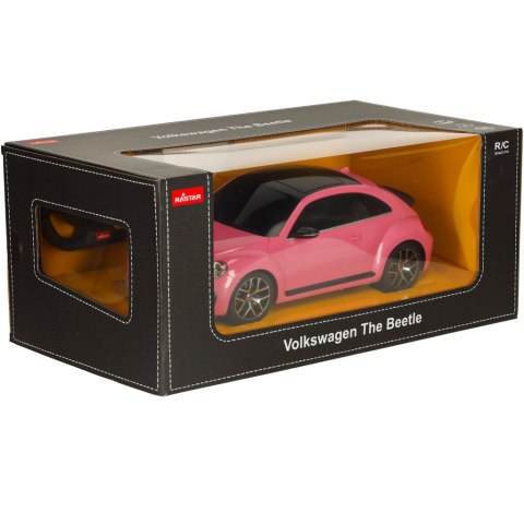 Samochód zdalnie sterowany Rastar 78000 Volkswagen Beetle 1:14 różowy