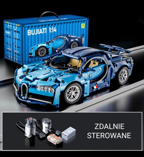Klocki Technik 1144 szt - zdalnie sterowane auto Bugatti 34 cm