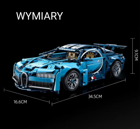 Klocki Technik 1144 szt - zdalnie sterowane auto Bugatti 34 cm