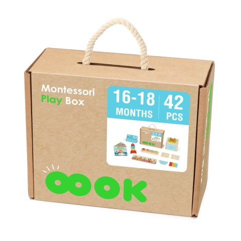 TOOKY TOY Box Pudełko XXL Montessori Edukacyjne 7w1 Sensoryczne 16-18 Mies.