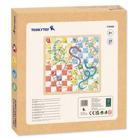 TOOKY TOY Gry Planszowe Logiczne 2w1 Ludo Chińczyk + Uwolnij Zwierzątka