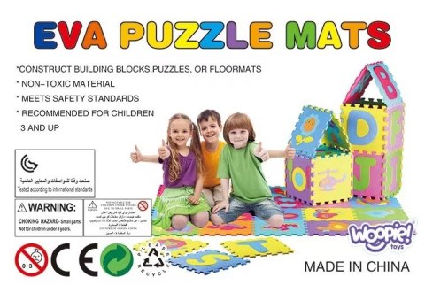 Woopie Baby Mata Piankowa Kolorowa Puzzle Kojec