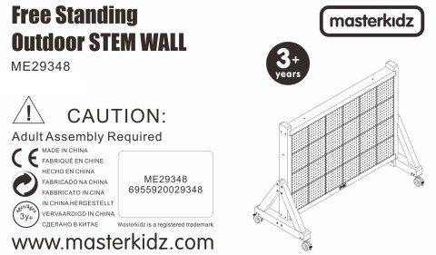 MASTERKIDZ Drewniana Ściana Tablica XXL Naukowa Kreatywna STEM WALL Outdoor