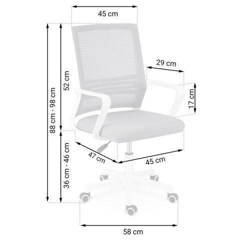 Fotel biurowy z mikrosiatki Sofotel Corta ciemnoszary