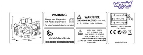 WOOPIE BABY Kierownica Samochodowa Interaktywna z Swiatłami Dźwiękiem