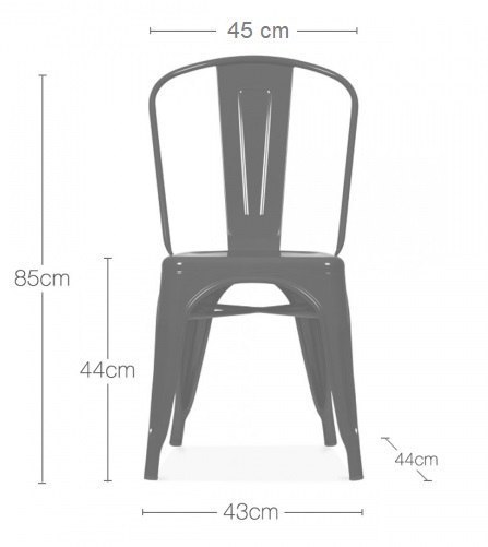 Krzesło metalowe loft CORSICA GRAPHITE TOLIX II GATUNEK