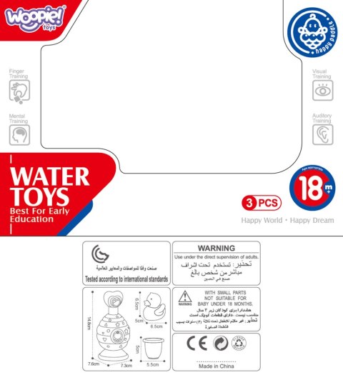 WOOPIE BABY Zabawki do Kąpieli Kubeczek + Kaczuszka + Dozownik Mydła Zestaw