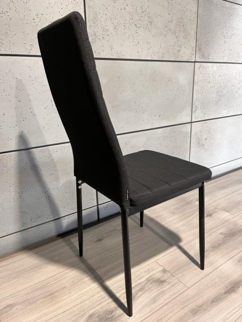 Krzesła tapicerowane zestaw 4 VALVA LINE FABRIC BLACK