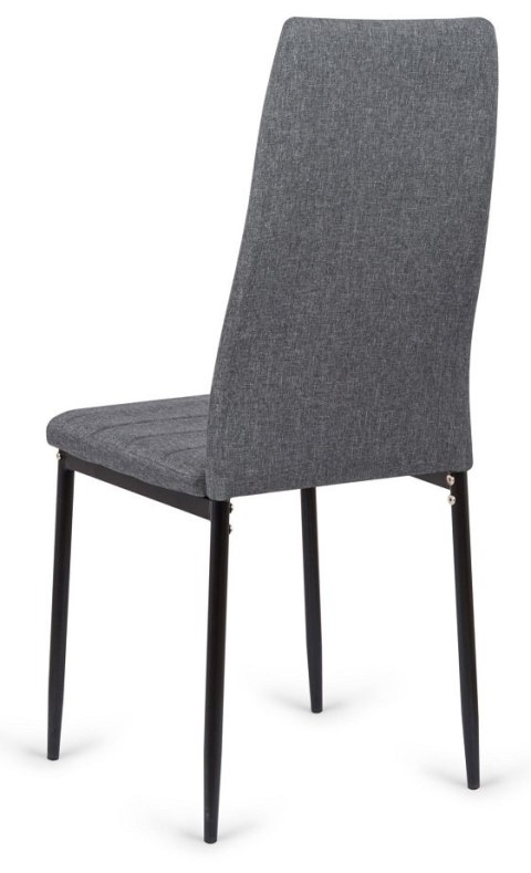 Krzesła tapicerowane zestaw 4 VALVA LINE FABRIC GREY