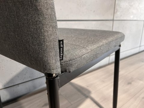 Krzesła tapicerowane zestaw 4 VALVA LINE FABRIC GREY