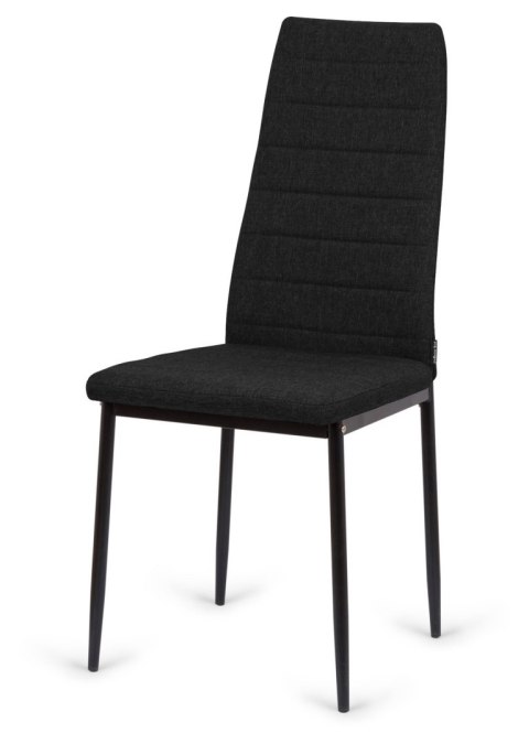 Krzesła tapicerowane zestaw 4 VALVA LINE VELVET BLACK