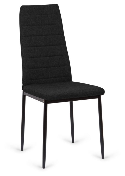 Krzesła tapicerowane zestaw 4 VALVA LINE VELVET BLACK