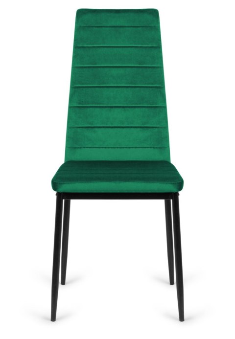 Krzesła tapicerowane zestaw 4 VALVA LINE VELVET GREEN