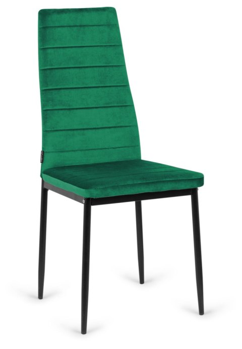 Krzesła tapicerowane zestaw 4 VALVA LINE VELVET GREEN