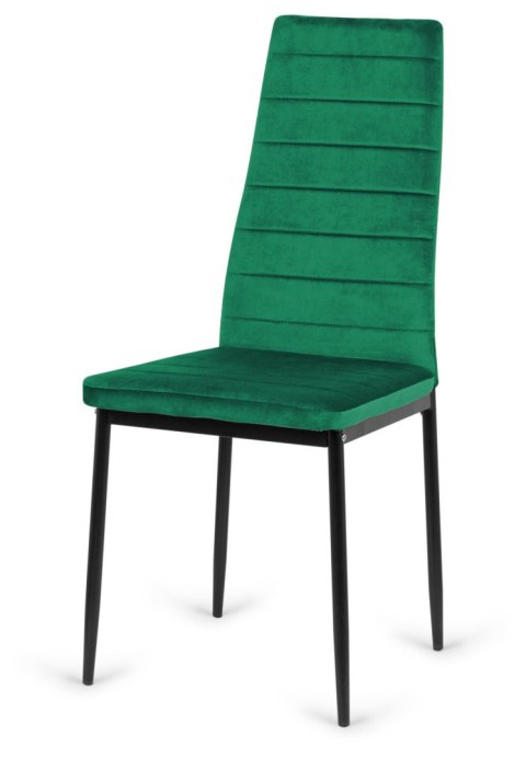 Krzesła tapicerowane zestaw 4 VALVA LINE VELVET GREEN